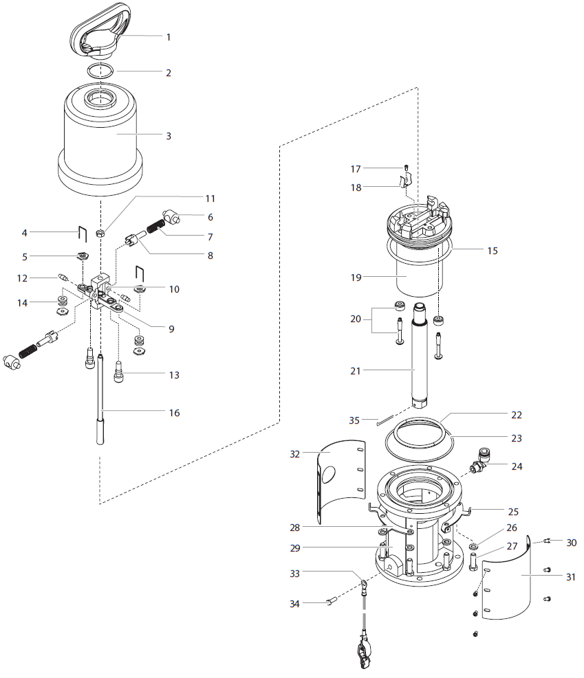 AirCoat 620 Air motor assembly AirCoat 620 Air motor assembly
